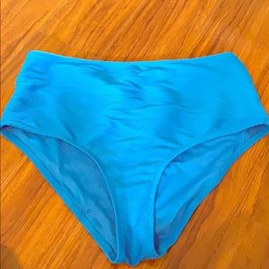 Ribbed high waisted bikini bottoms